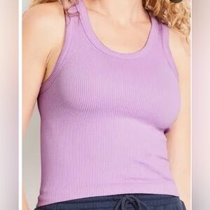 Old Navy seamless ribbed cropped tank top exhale